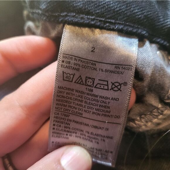 Old Navy OG Straight Marilyn Knee Rip Jeans Black Women's 2 - Picture 6 of 7